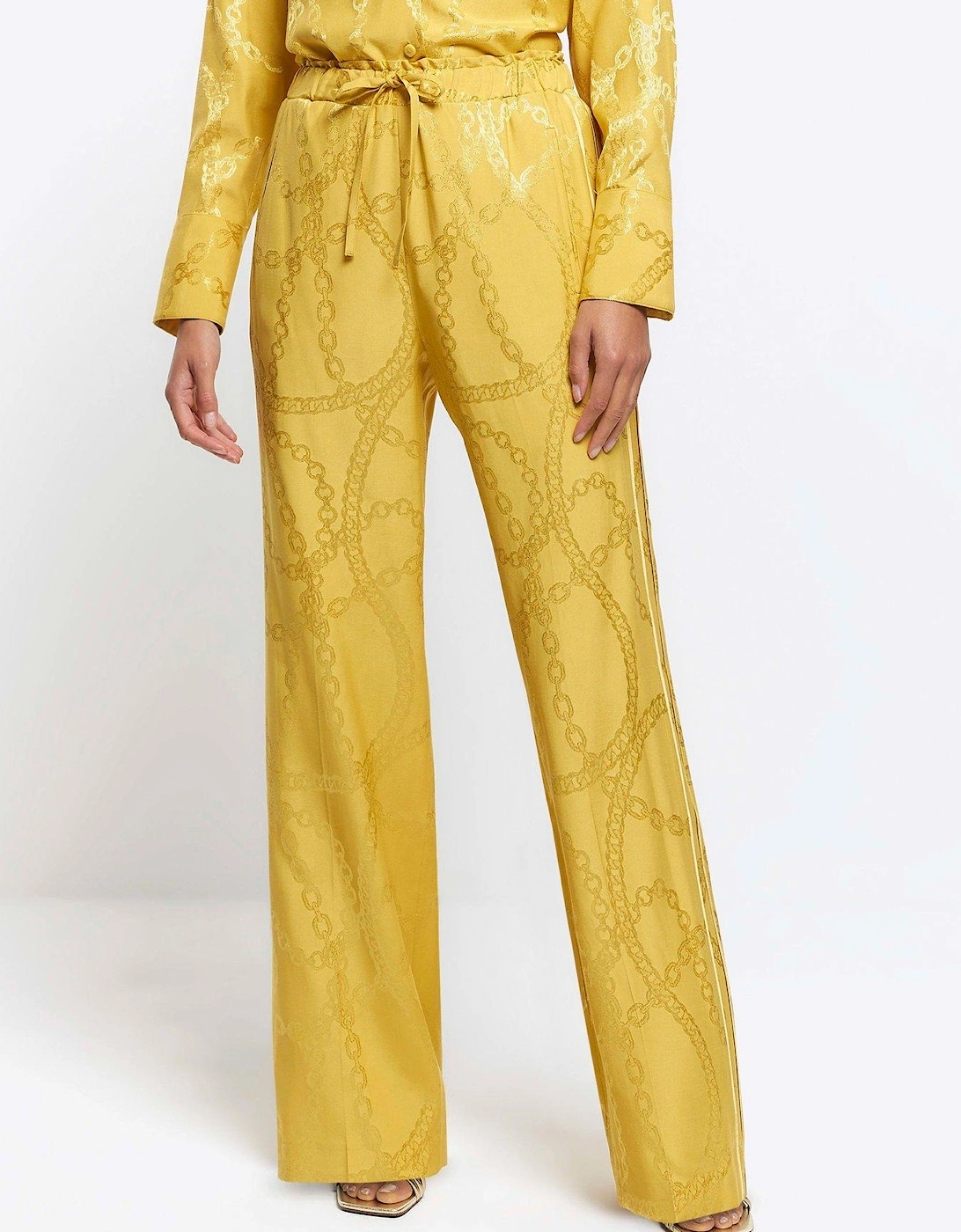 Satin Side Strip Trouser - Yellow, 6 of 5