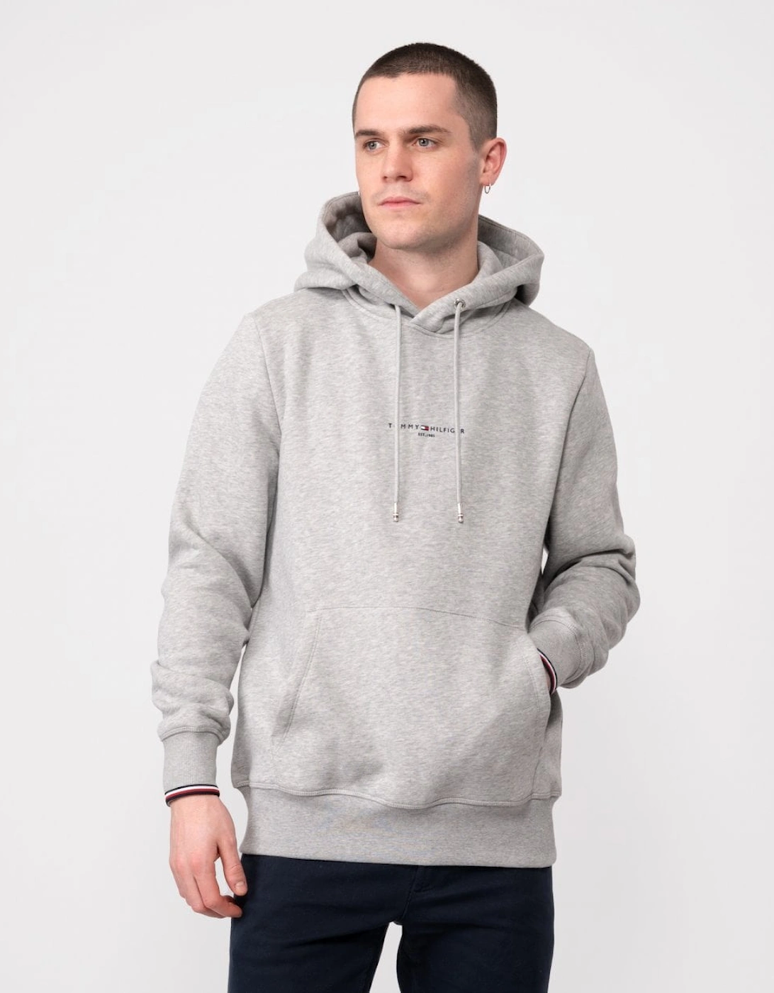 Tommy Logo Tipped Mens Hoodie, 5 of 4