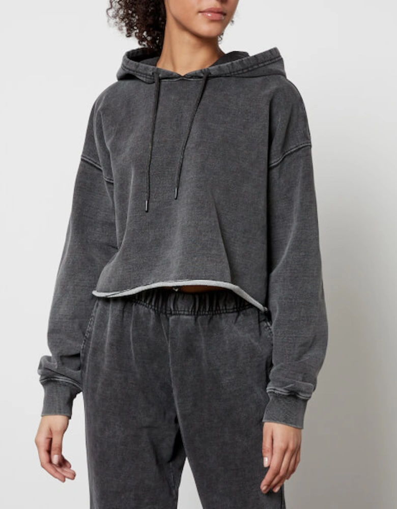 Jeanius Terry Cotton-Jersey Cropped Hoodie