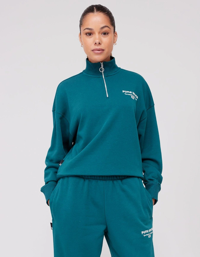 Team Half-Zip - Dark Green