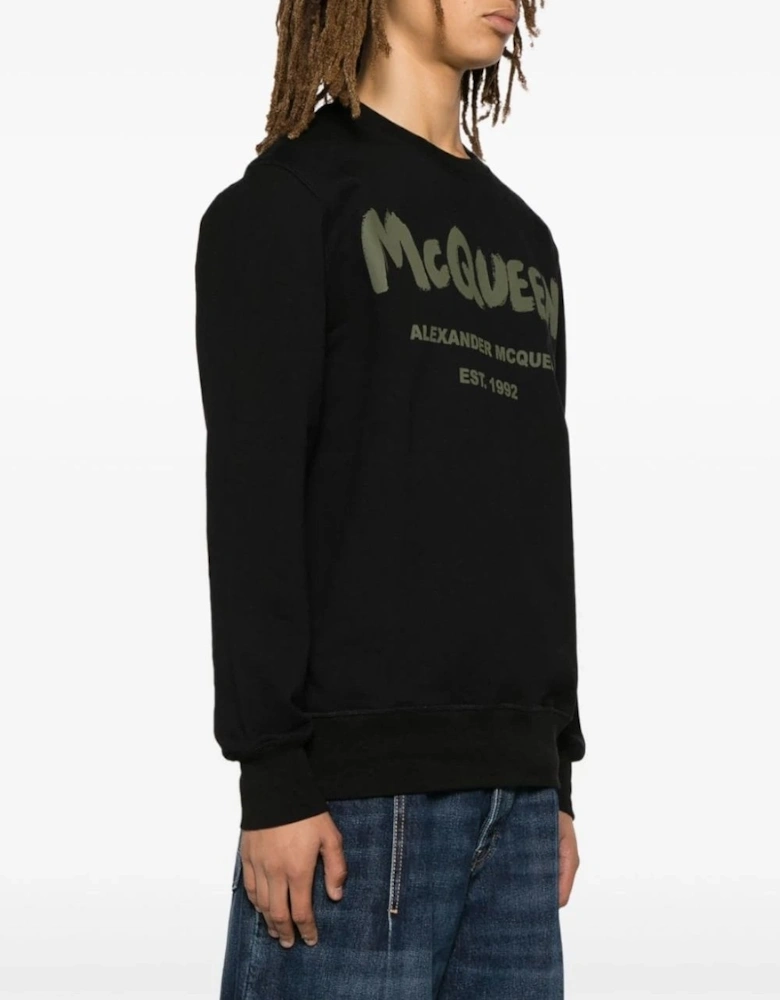 Graffiti Logo Sweatshirt Black