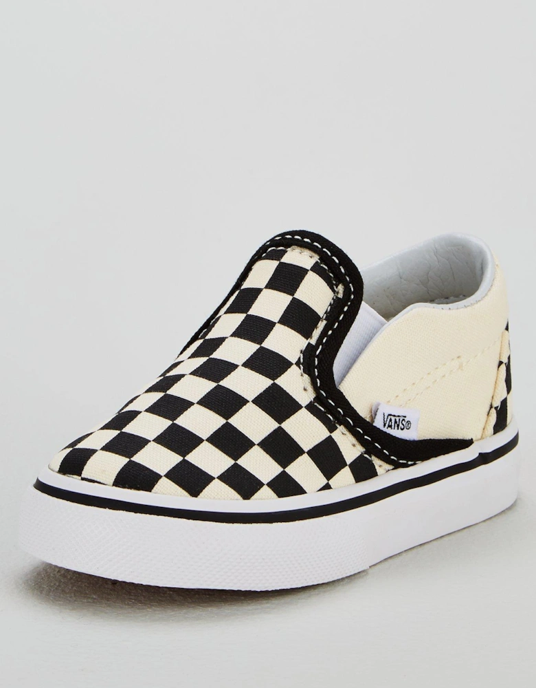 Infant Unisex Classic Slip-On Checkerboard Trainer - Black/White