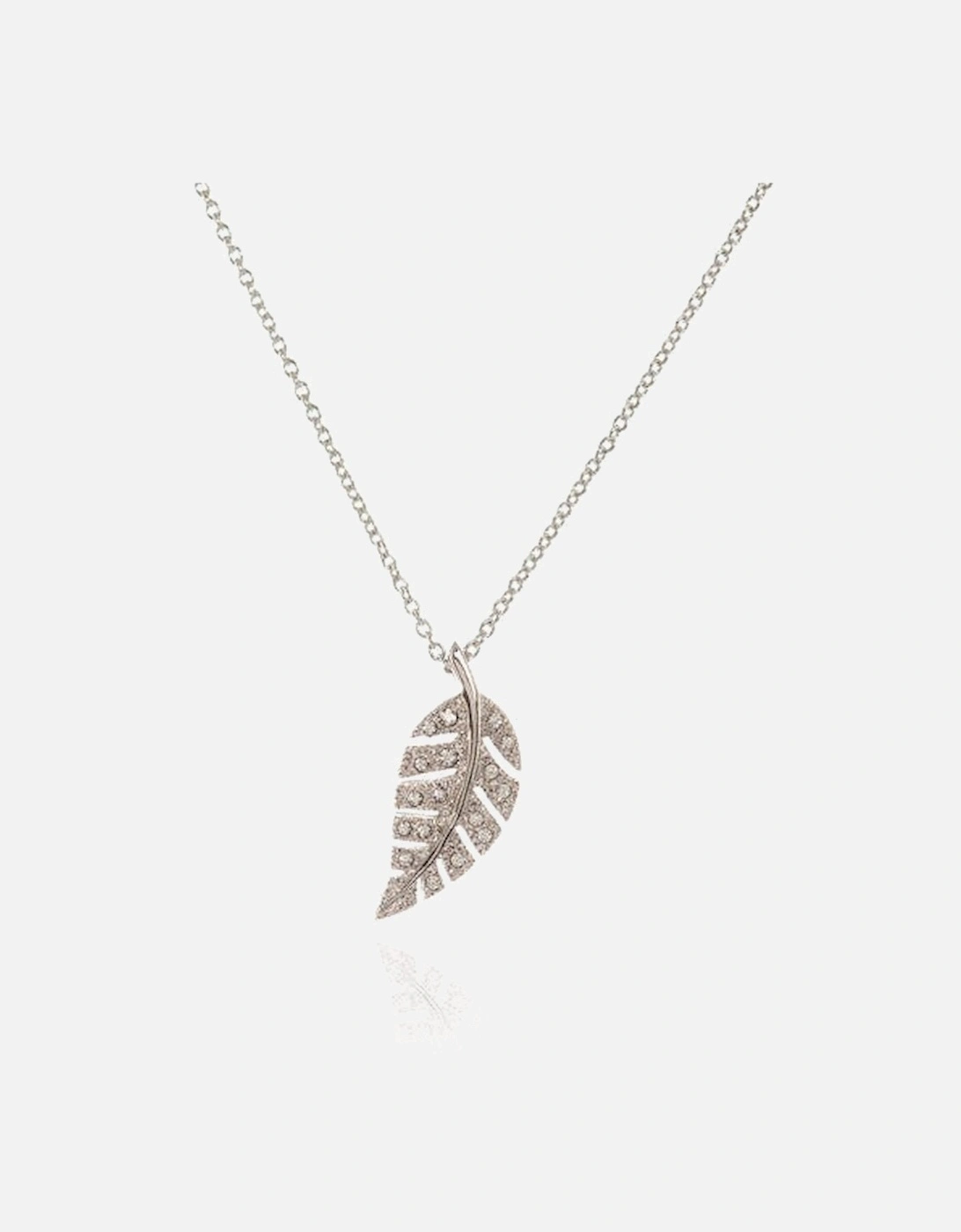 Cachet Leafy Pendant plated in Rhodium, 4 of 3