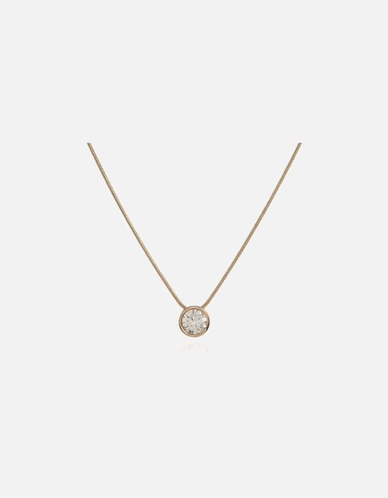 Cachet Solitaire Pendant Plated in Gold