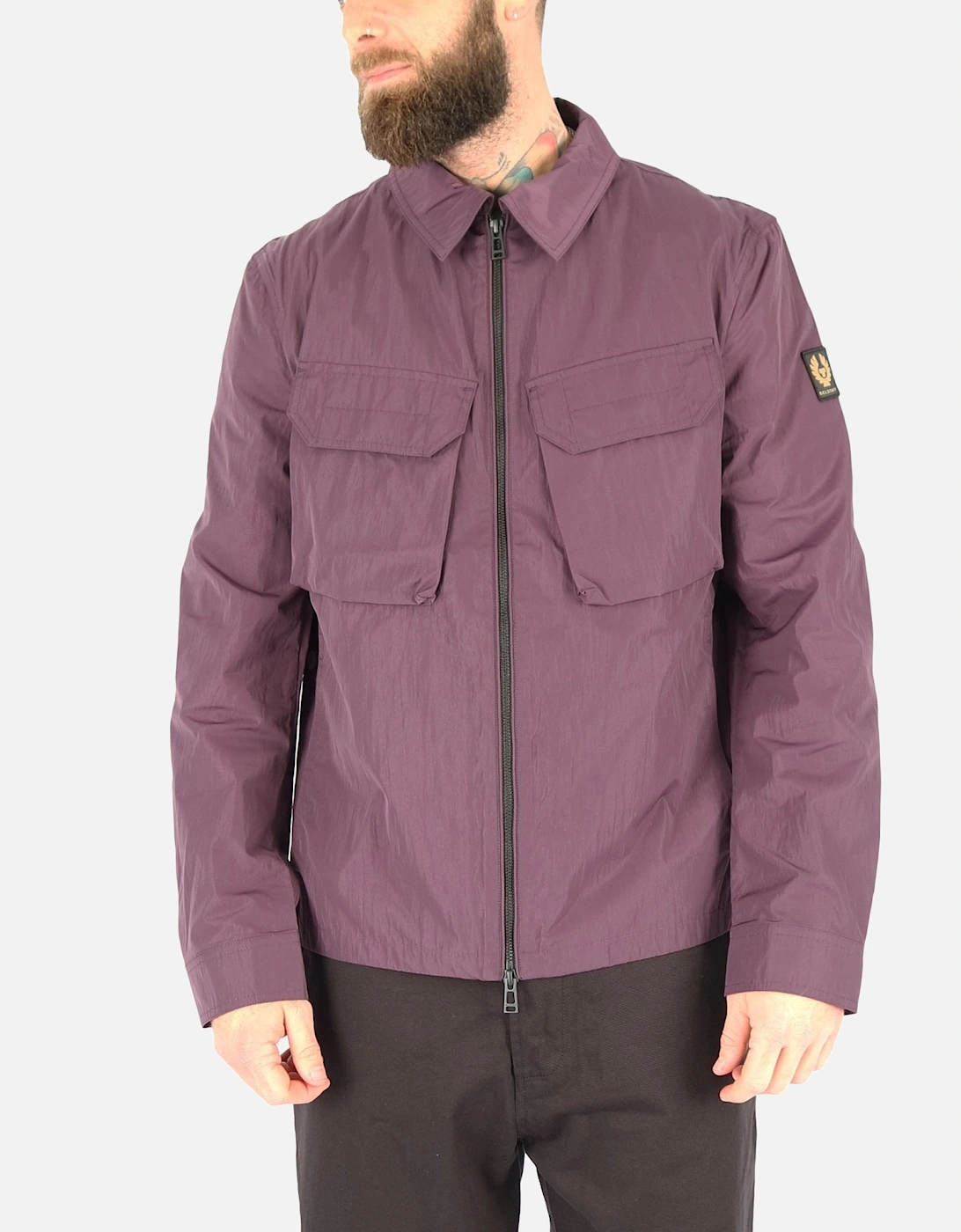 Staunton Double Pocket Purple Overshirt Jacket, 5 of 4