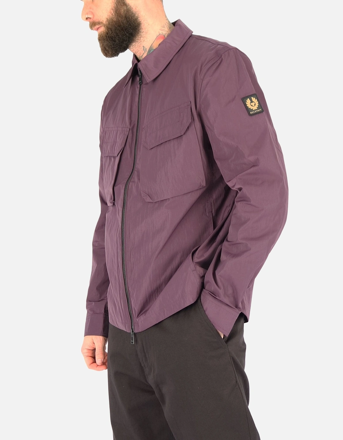 Staunton Double Pocket Purple Overshirt Jacket