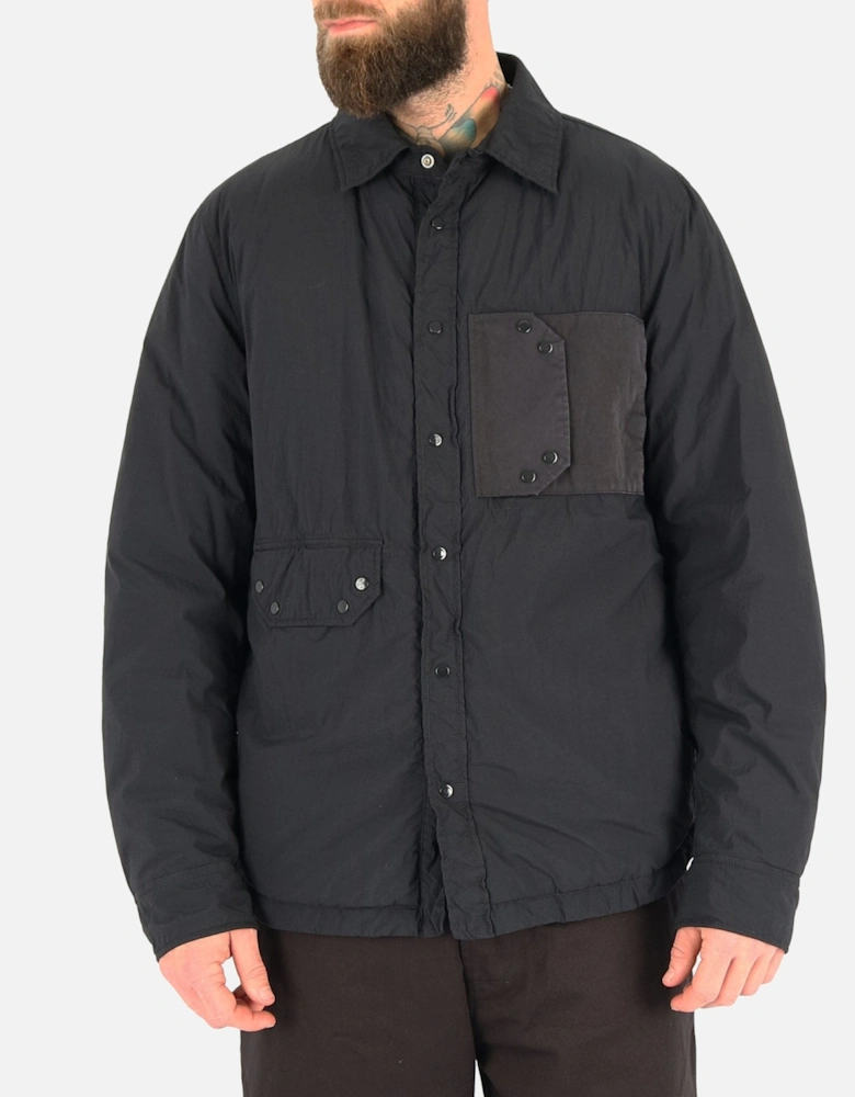 Mid Layer Quilt Black Overshirt Black Jacket