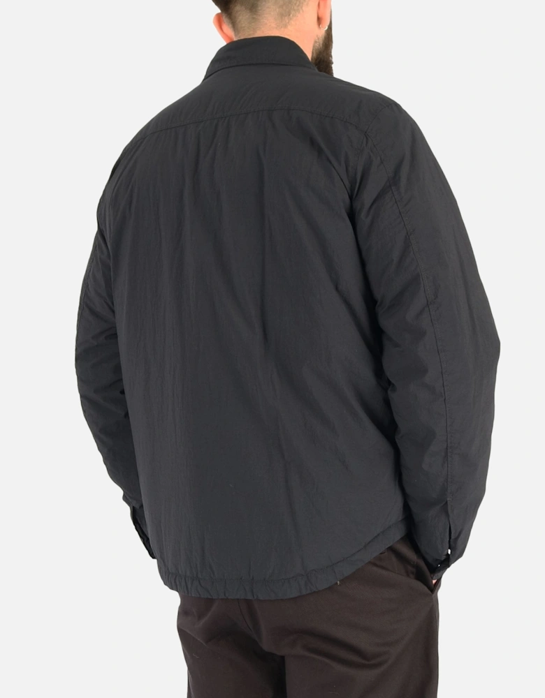 Mid Layer Quilt Black Overshirt Black Jacket