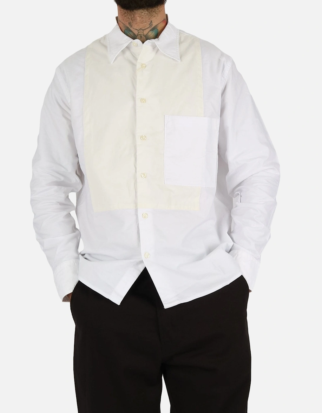 Oxford Cord Bib Front White Shirt, 5 of 4
