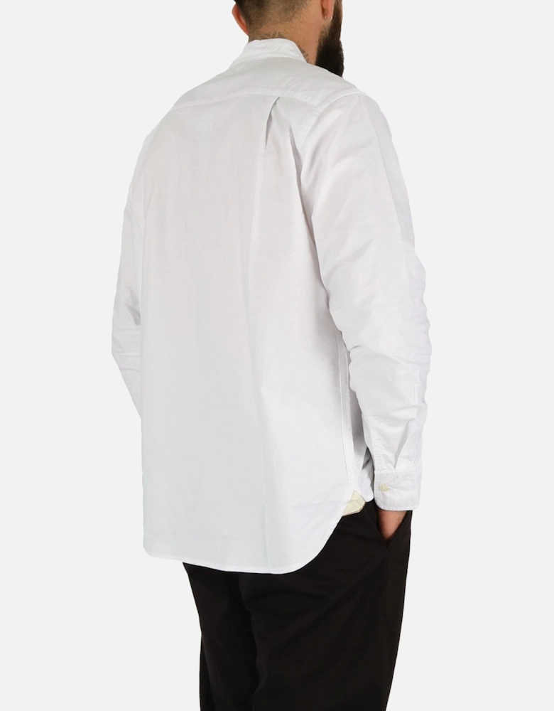 Oxford Cord Bib Front White Shirt