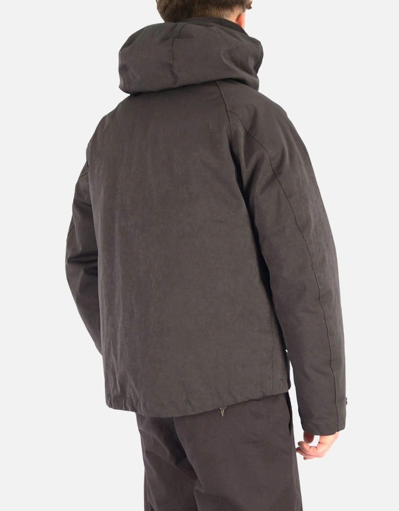 Windbreaker Anorak Hooded Black Jacket