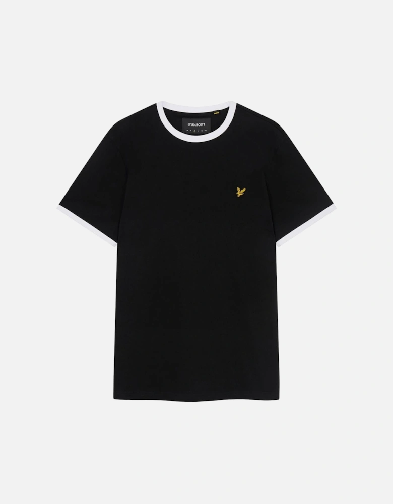 Lyle & Scott Branded Black Ringer T-Shirt