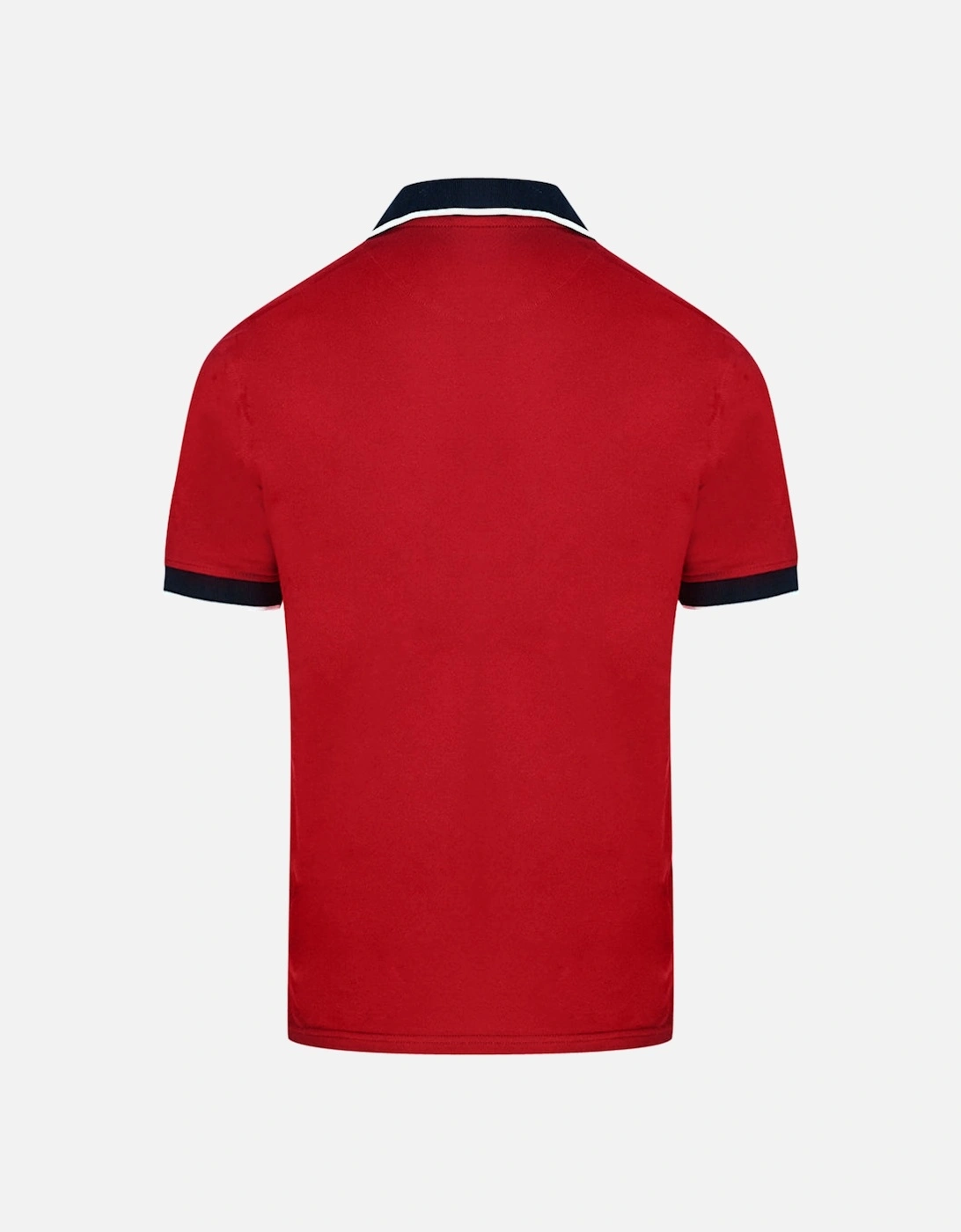 Colour Block Red Polo Shirt