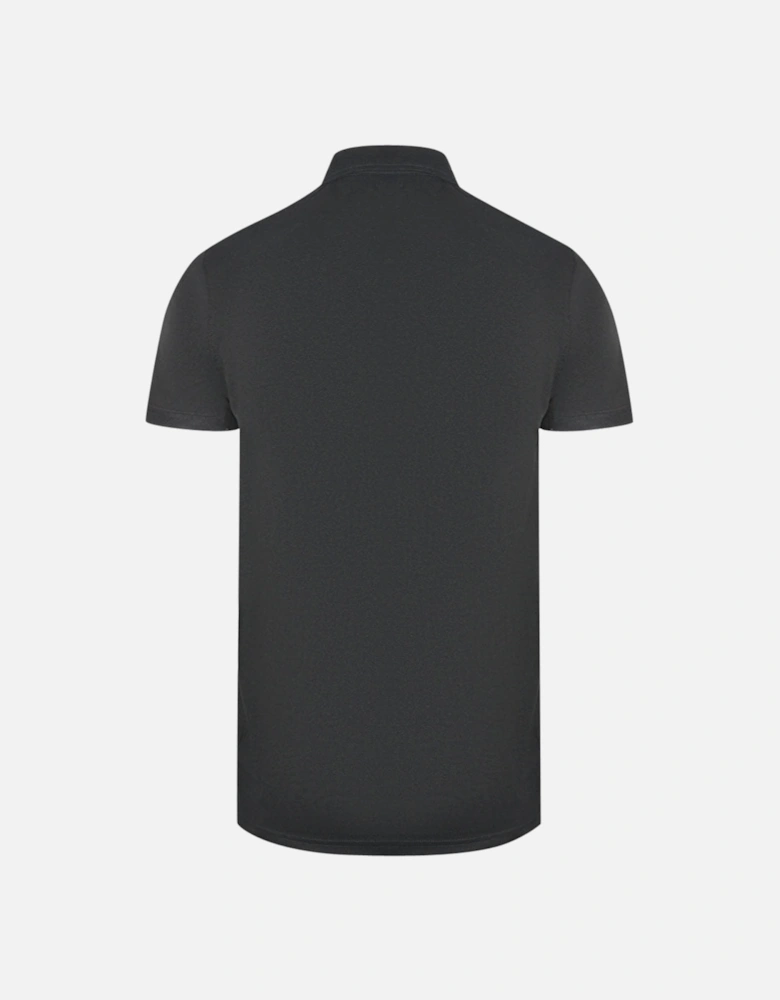 Cavalli Class Patch Logo Black Polo Shirt