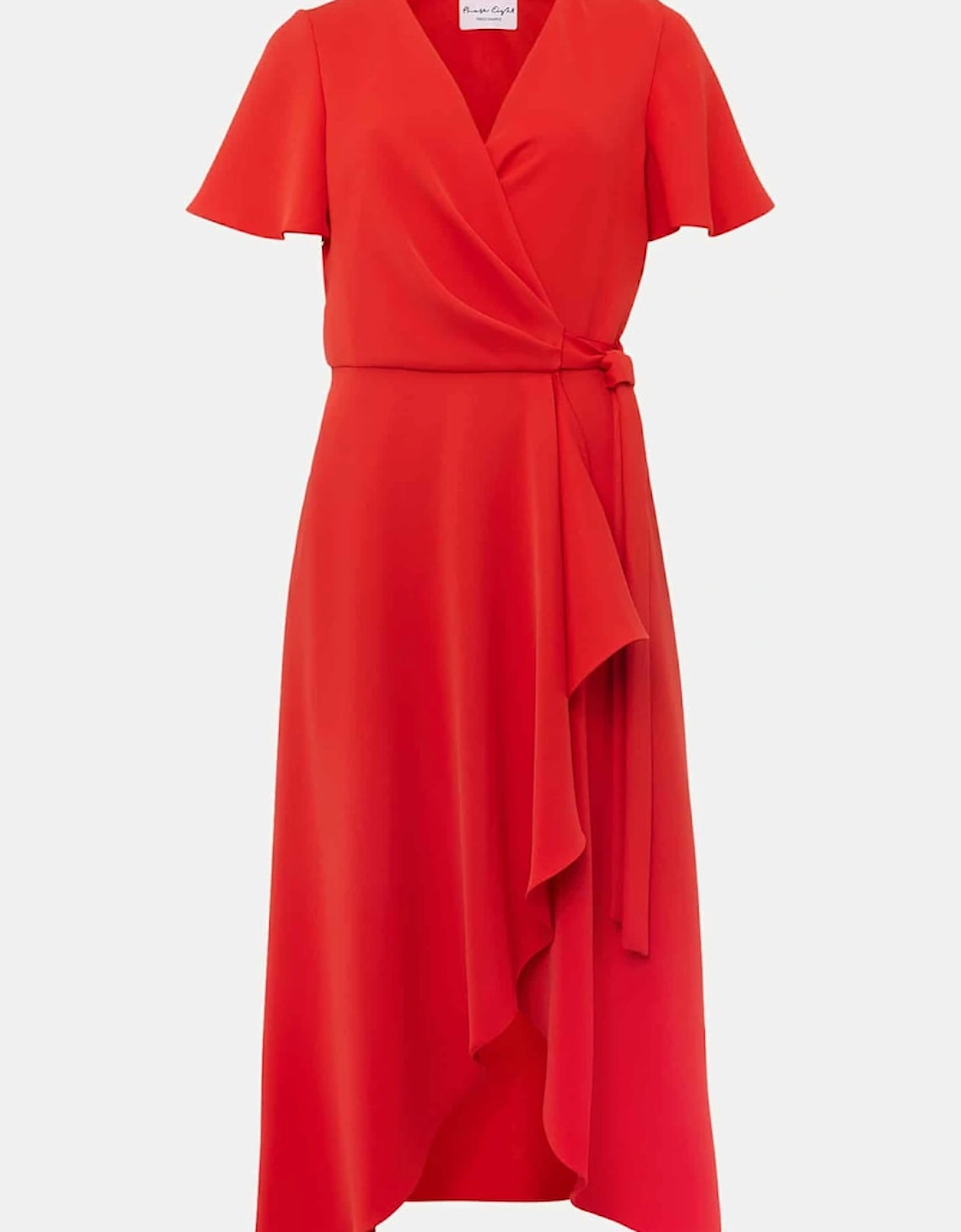 Julissa Ruffle Wrap Midi Dress