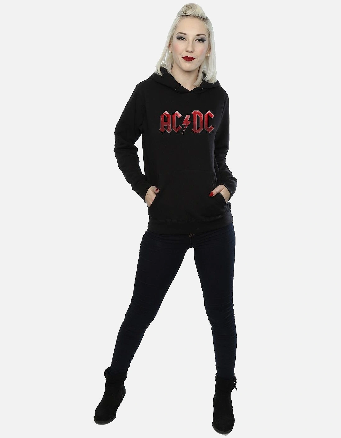 Womens/Ladies Red Ice Logo Hoodie