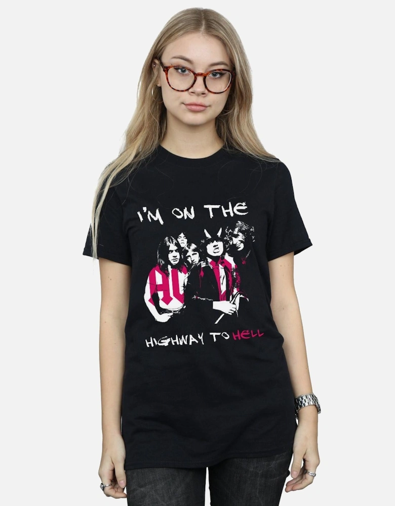 Womens/Ladies I?'m On The Highway To Hell Cotton Boyfriend T-Shirt