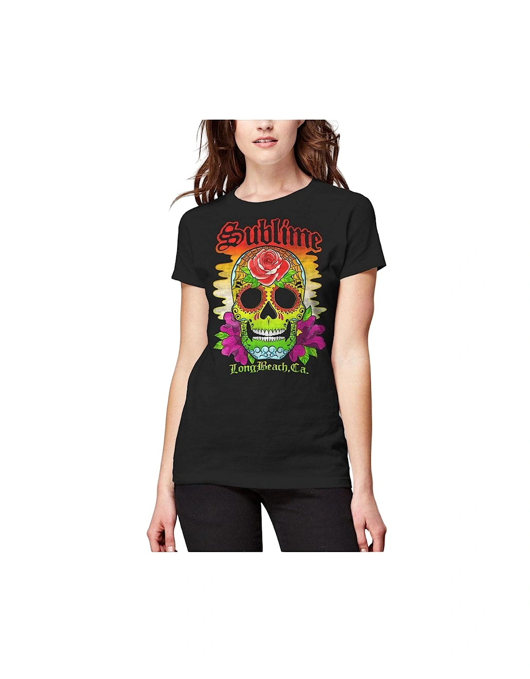 Womens/Ladies Skull T-Shirt, 2 of 1