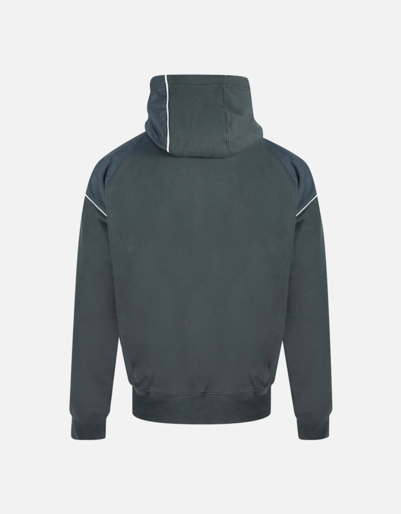 Asymmetric Chest Pocket Logo Black Hoodie