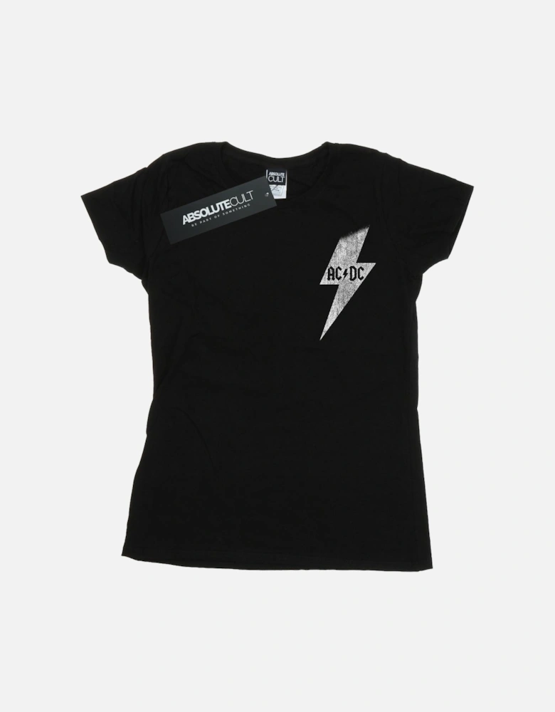 Womens/Ladies Small Lightning Bolt Cotton T-Shirt
