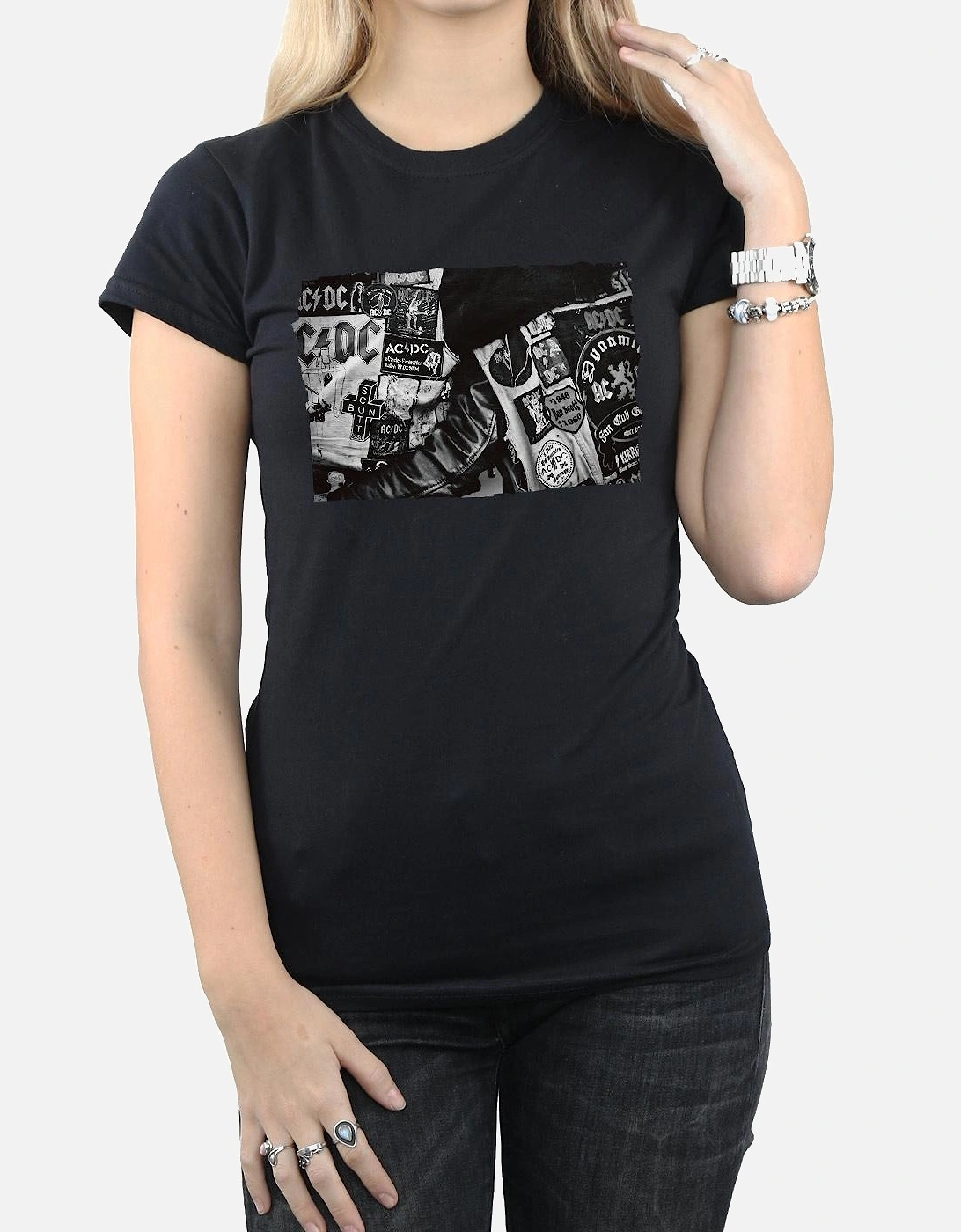 Womens/Ladies Badges And Posters Collection Cotton T-Shirt