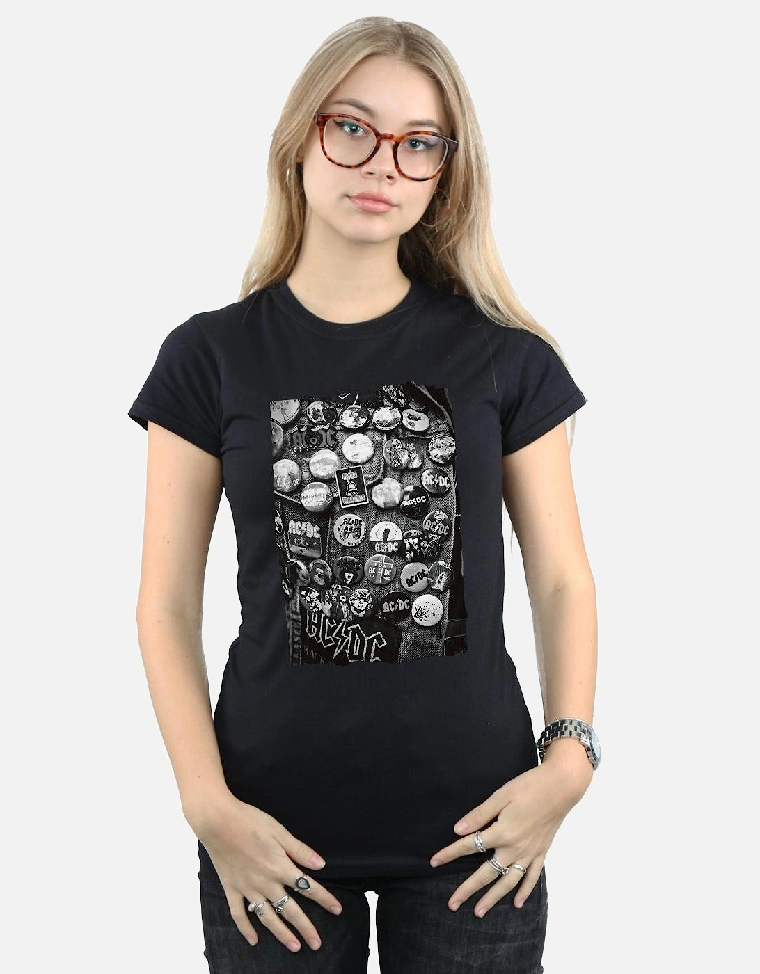 Womens/Ladies Badges Collection Cotton T-Shirt