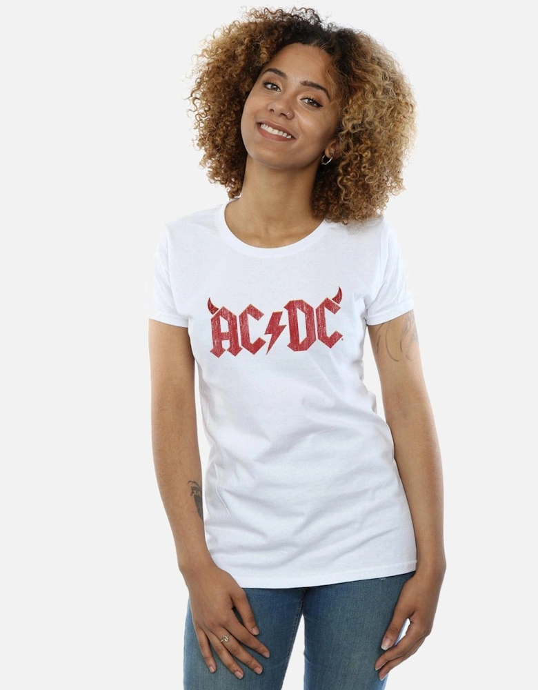 Womens/Ladies Horns Logo Cotton T-Shirt