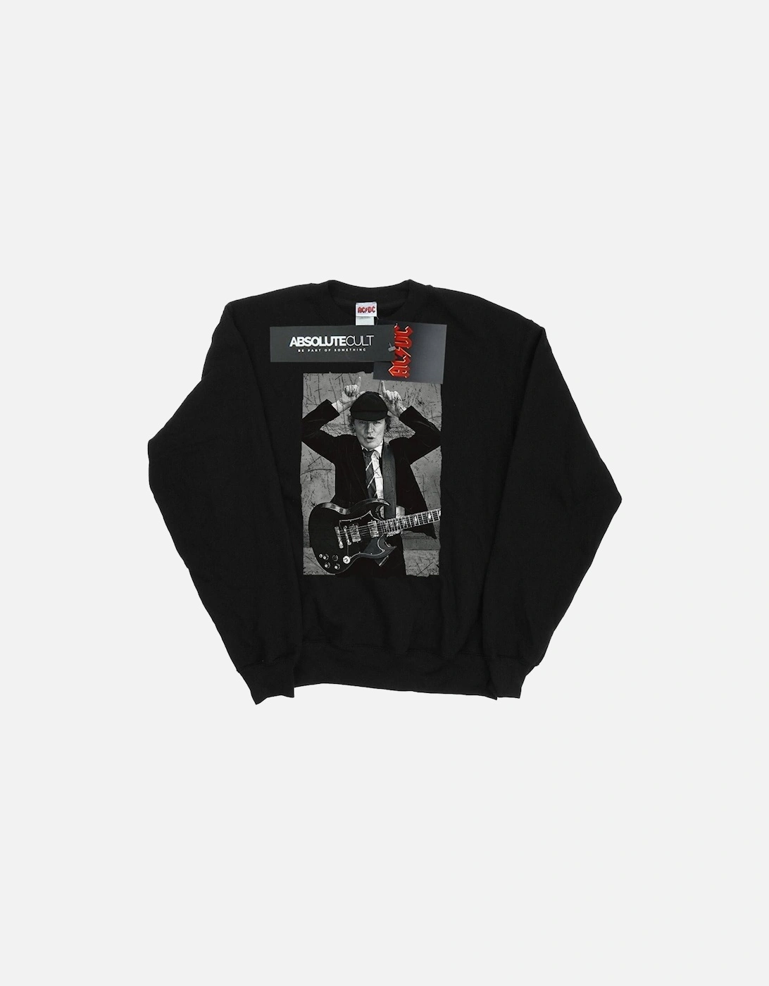Mens Angus Young Distressed Photo Sweatshirt, 6 of 5