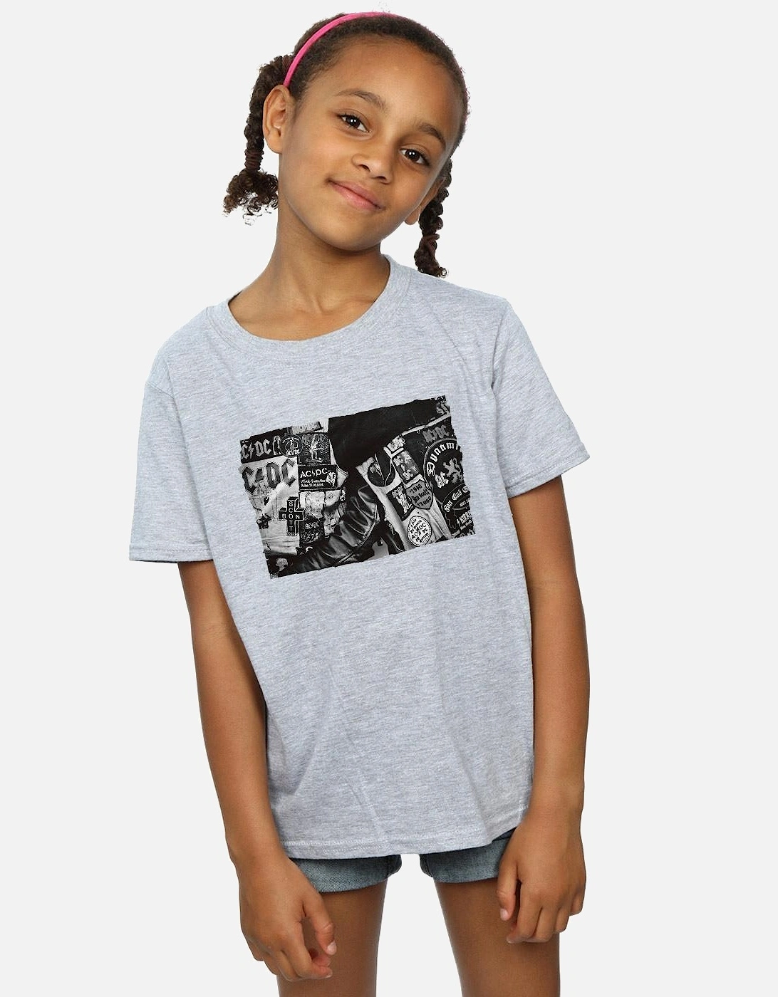Girls Badges And Posters Collection Cotton T-Shirt