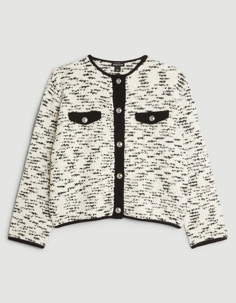 Jacquard Knit Cardigan