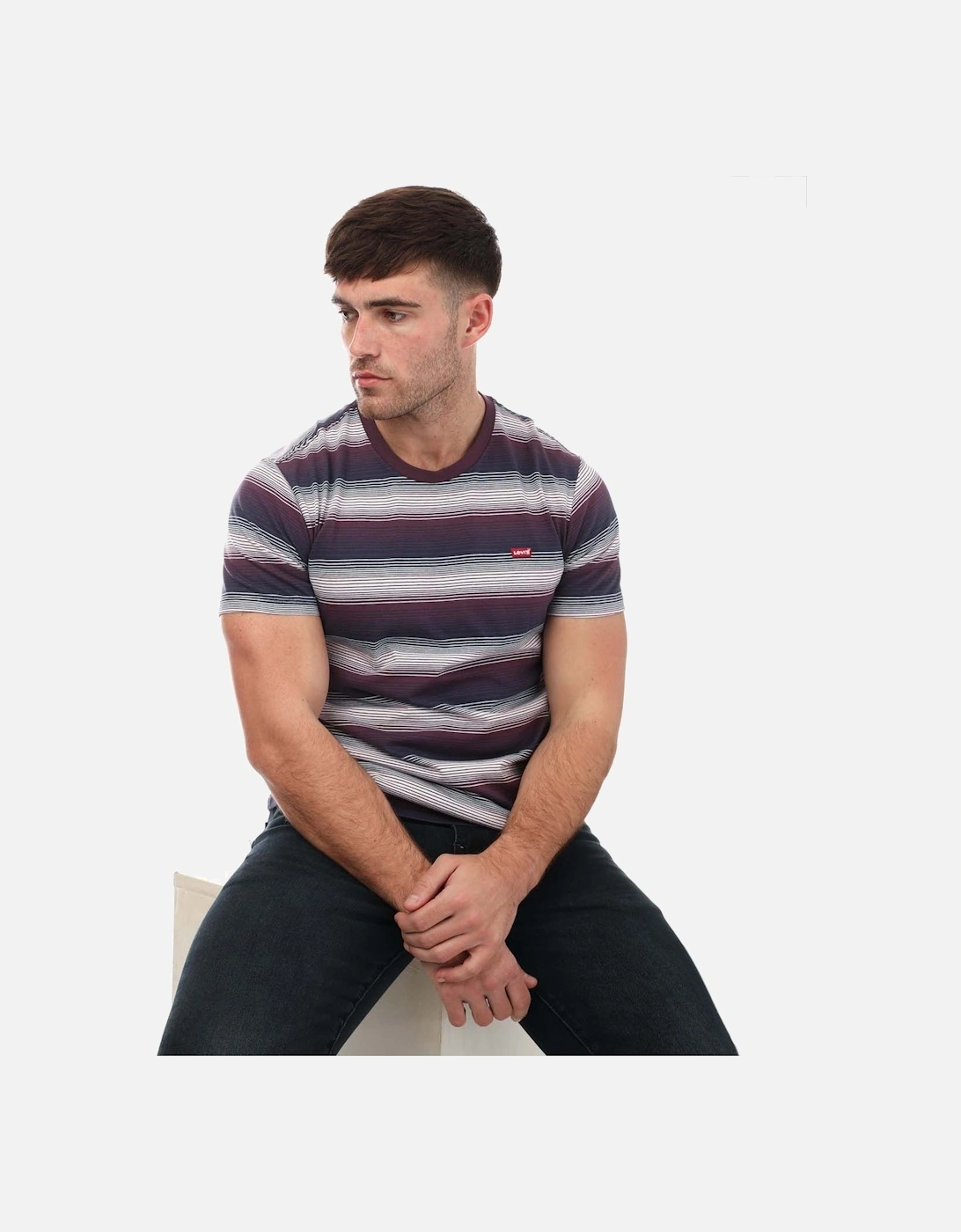 Mens Original Striped Housemark T-Shirt