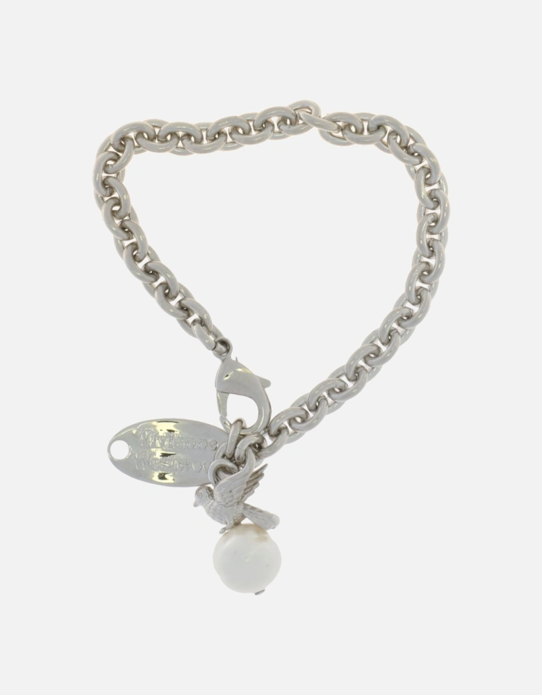 Colomba Pearl Bird Silver Bracelet