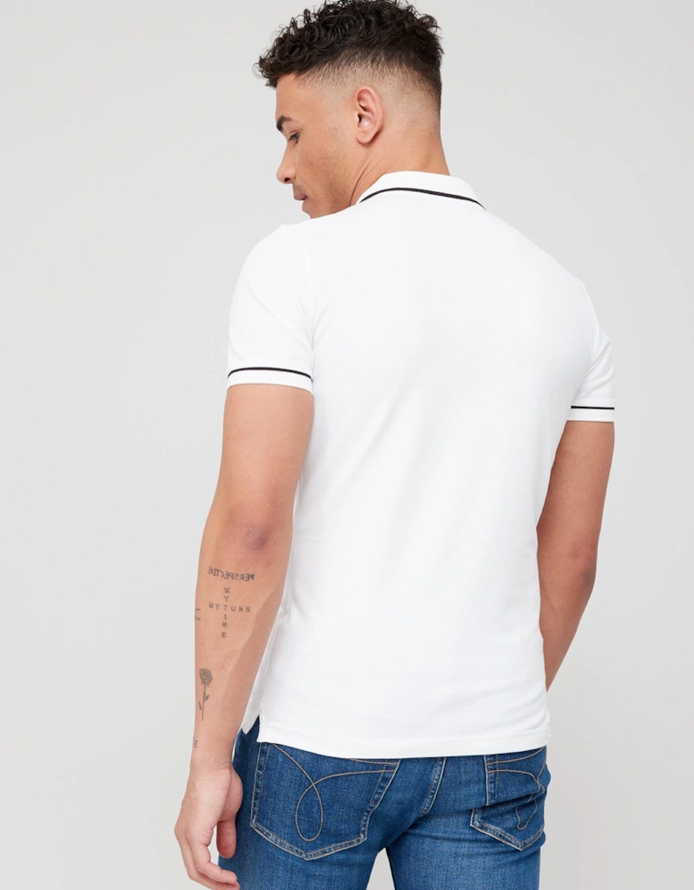 Tipping Slim Polo Shirt - White