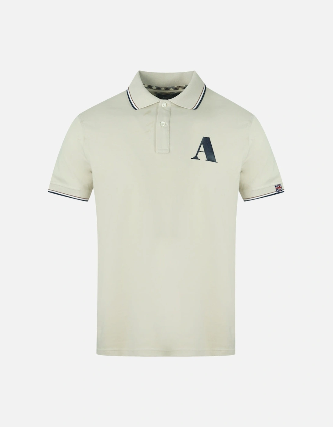 A Logo Biege Polo Shirt, 3 of 2