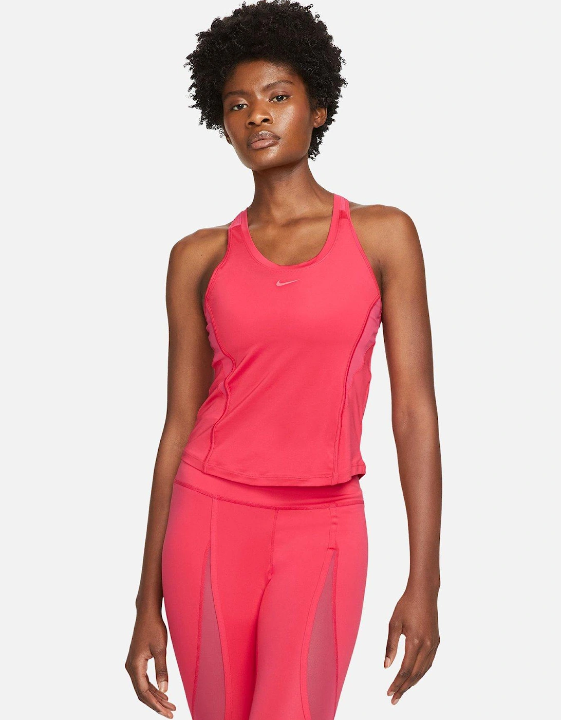 Dri-FIT One Women's Cropped Tank Top - Red, 3 of 2