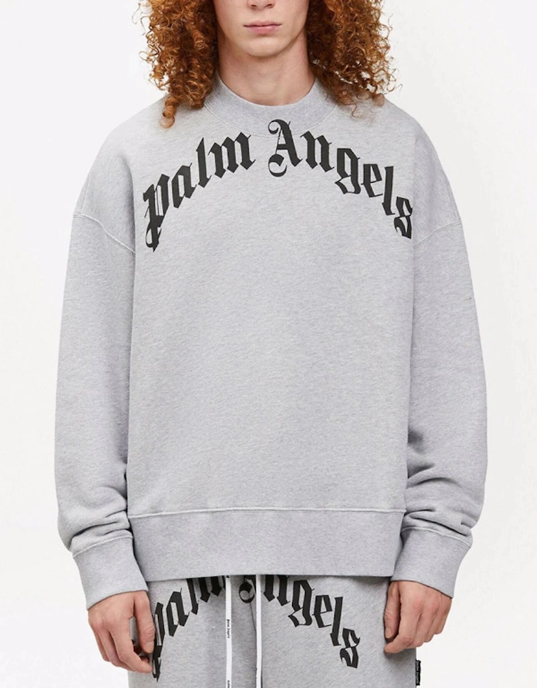 GD Curved Logo print Sweatshirt in Grey