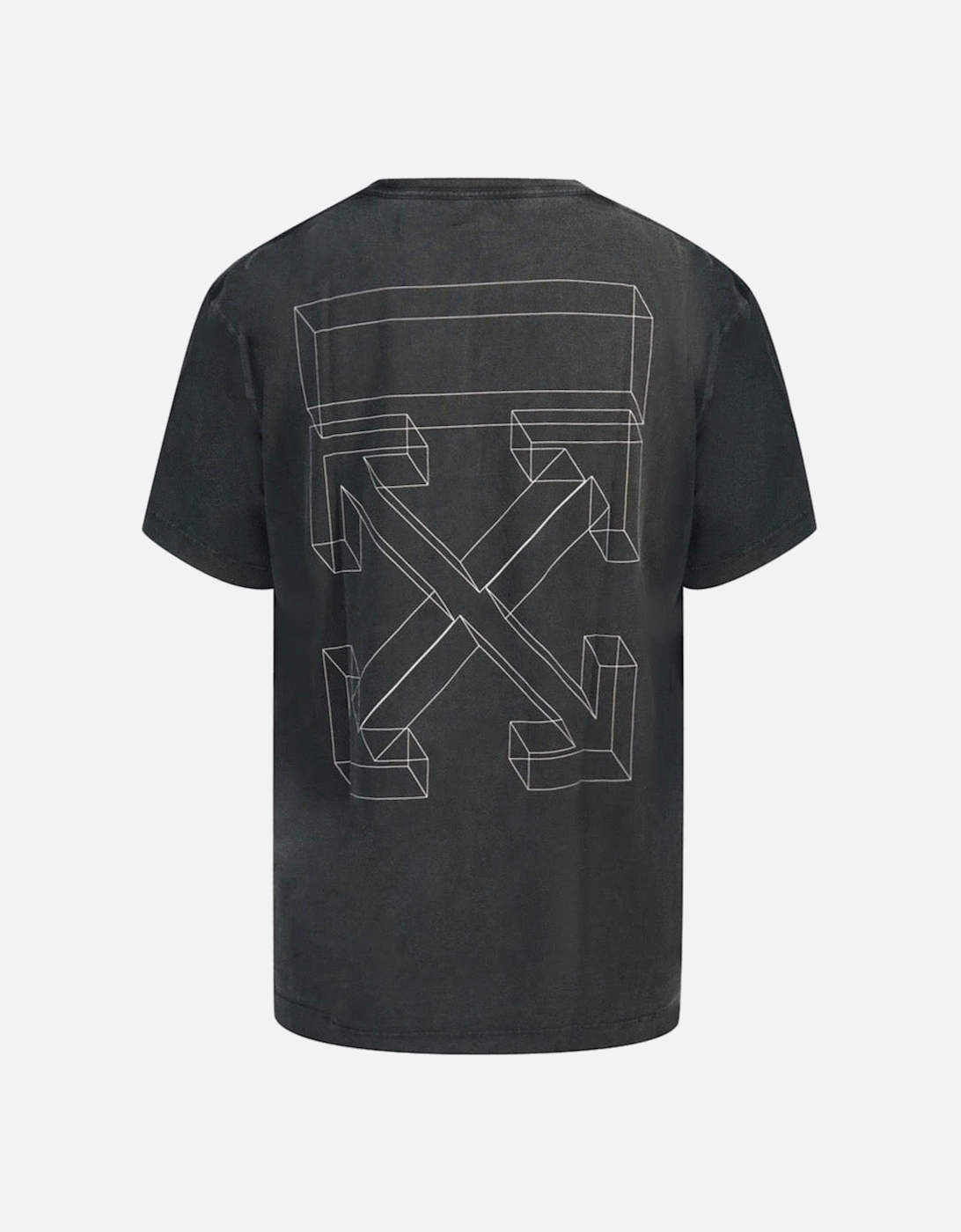 3D Stencil Oversized T-Shirt in Black
