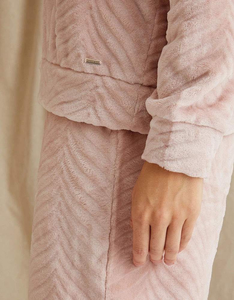 Cosy Chevron Lounge Suit in Rose