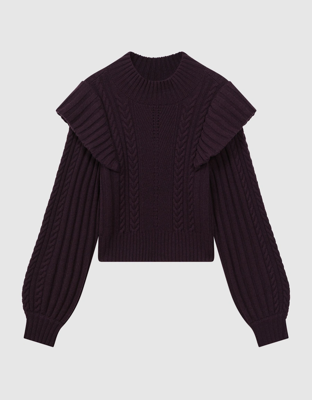 Paige Wool Blend Frill Jumper, 2 of 1