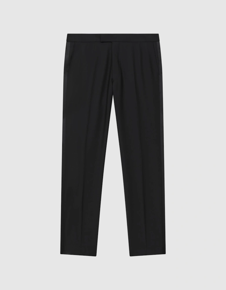 Oscar Jacobson Slim Fit Wool Blend Trousers