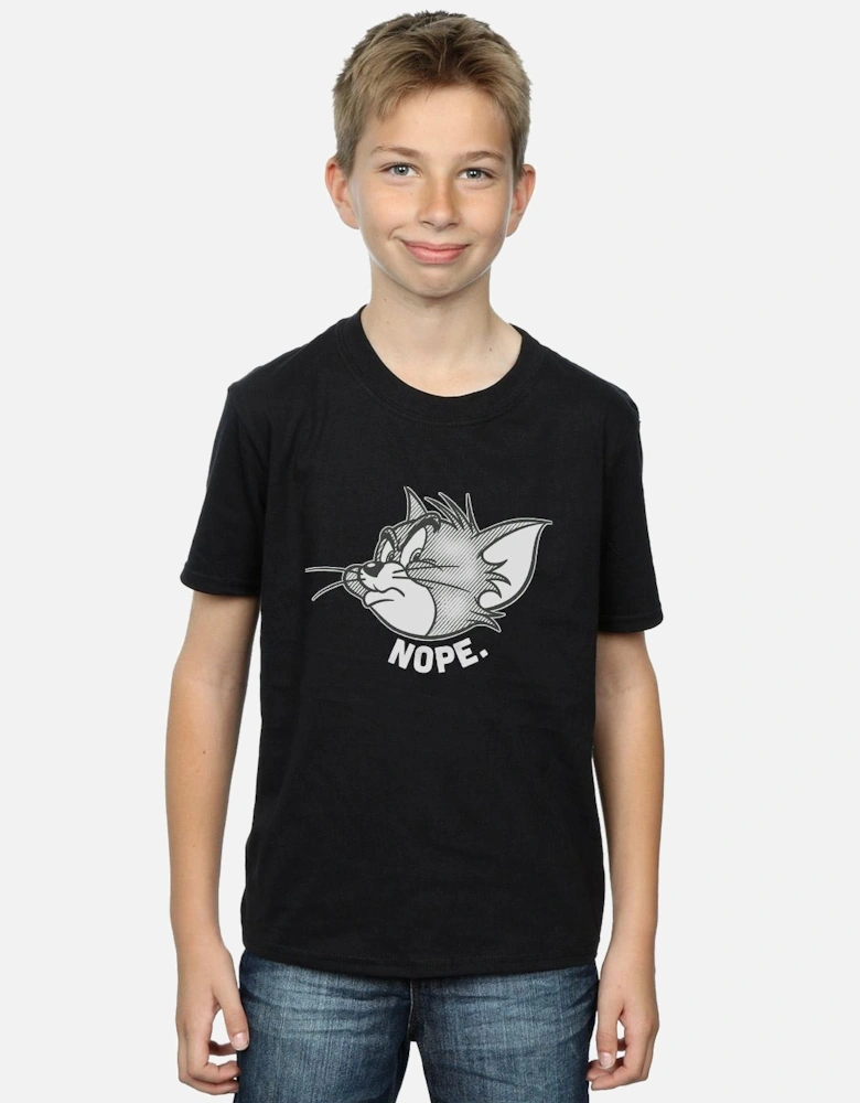 Tom and Jerry Boys Nope Face Cotton T-Shirt