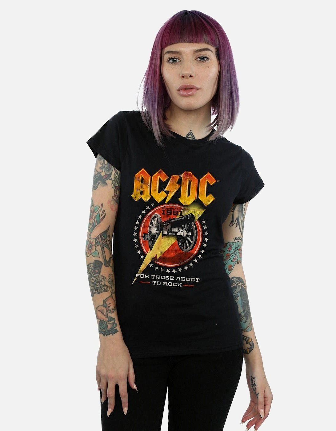 Womens/Ladies For Those About To Rock 1981 Cotton T-Shirt