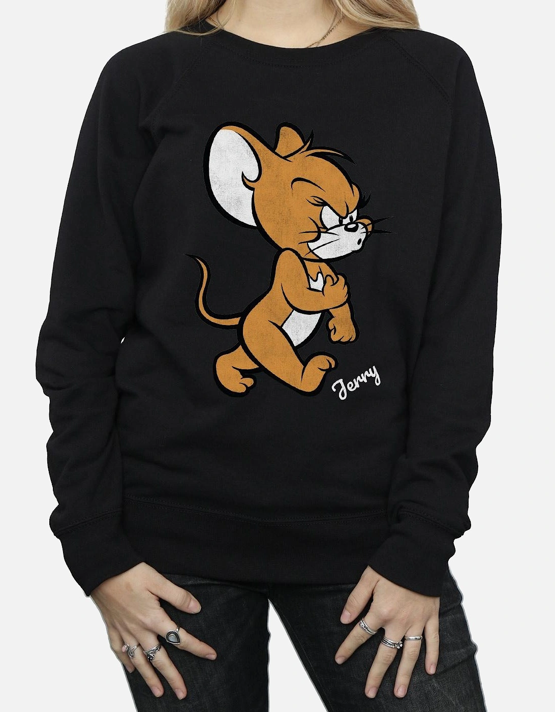 Tom and Jerry Womens/Ladies Angry Mouse Cotton Sweatshirt