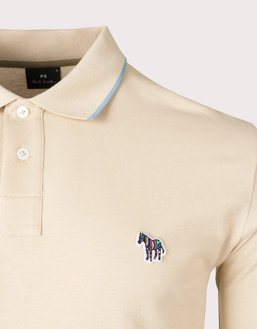 Long Sleeve Zebra Badge Polo Shirt