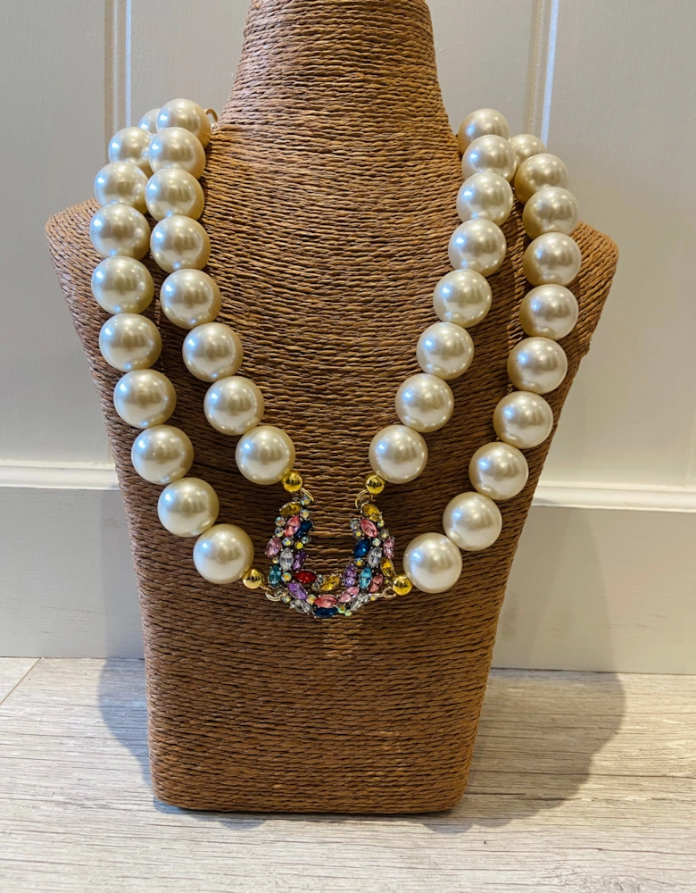 Double row Pearl necklace