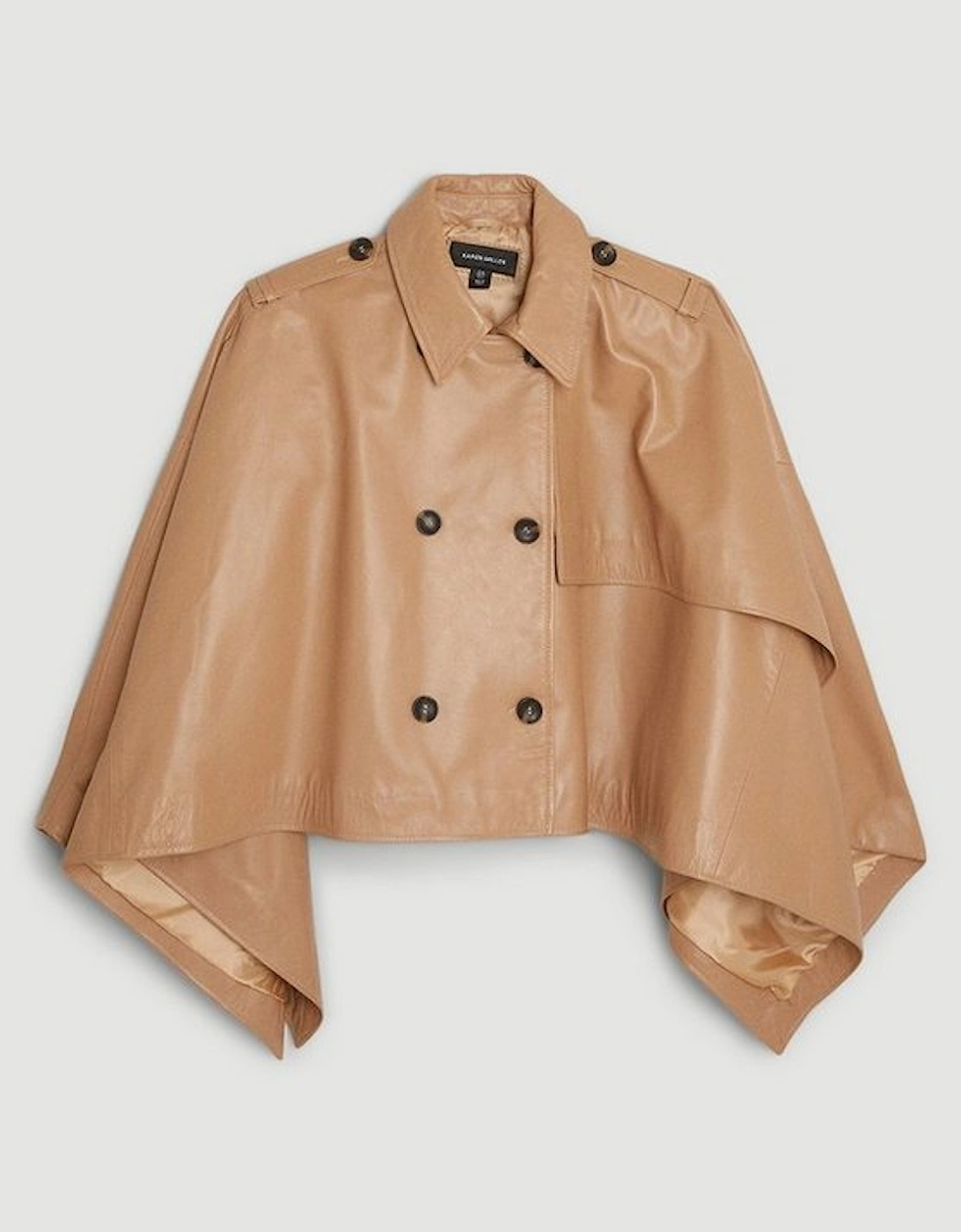 Leather Cape Sleeve Jacket