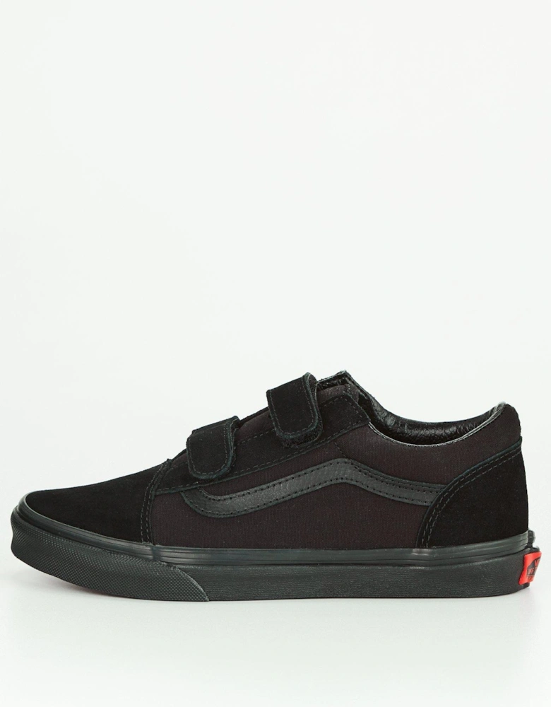 Old Skool Velcro Junior Trainers Core Classics - Black/Black