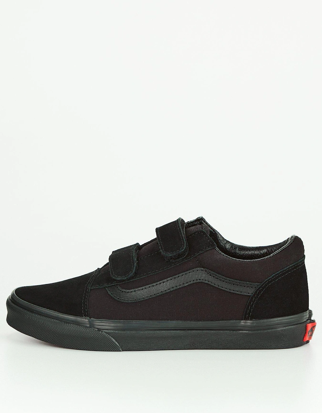 Old Skool Velcro Junior Trainers Core Classics - Black/Black, 7 of 6