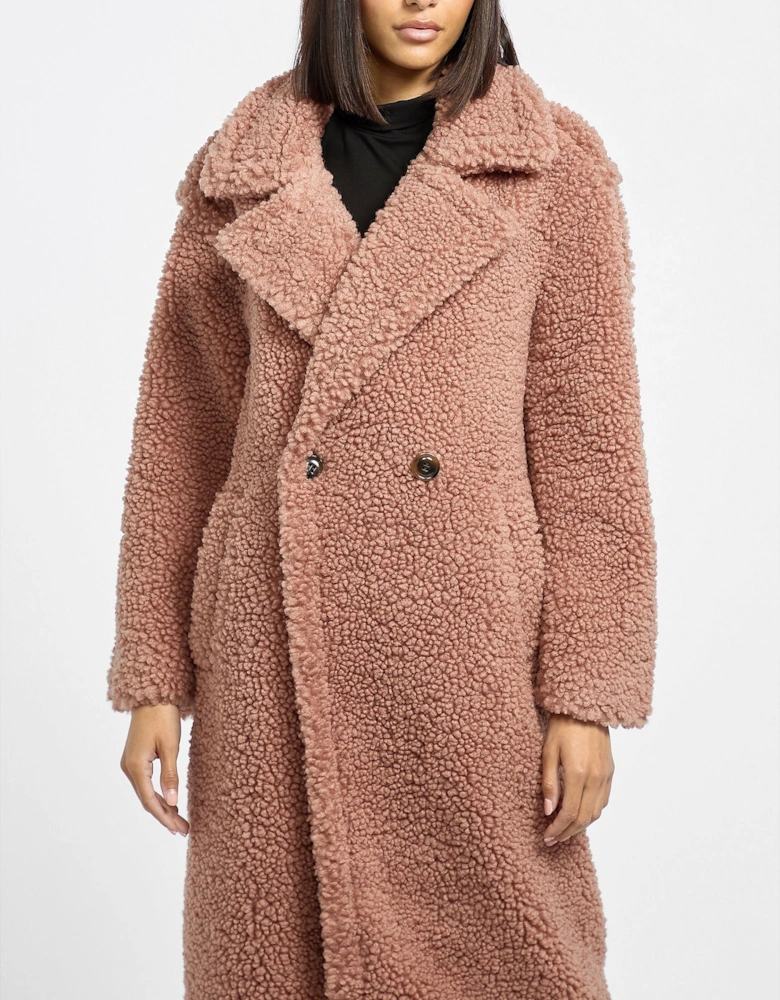 Womens Gerturde Long Teddy Coat