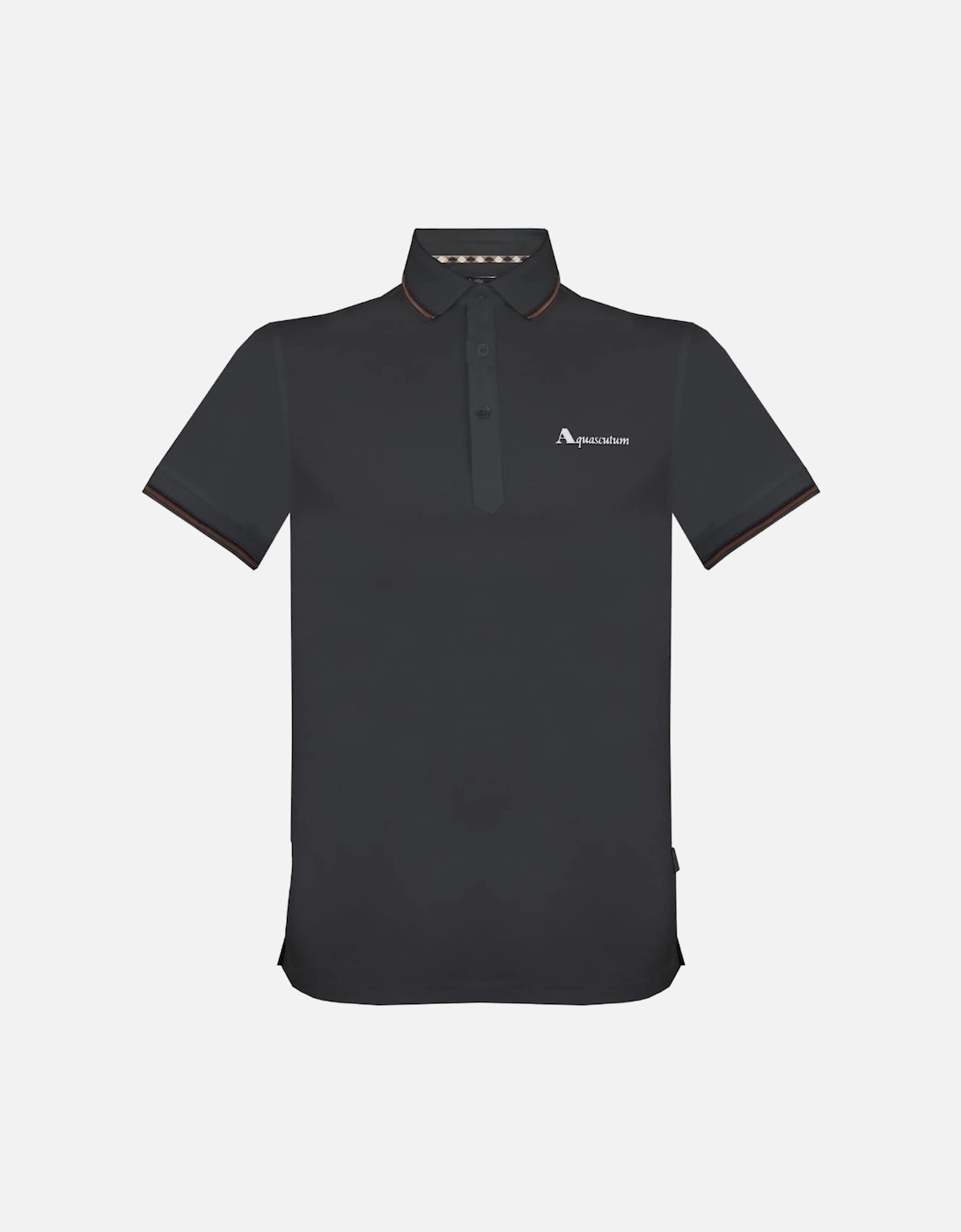 Brand Logo Black Polo Shirt, 3 of 2